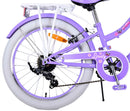 Bicicletta per Bambine 20" Freni Vbrake con Cestino e Portapacchi Viola e Bianco