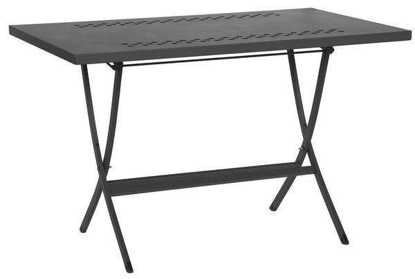 sconto Table de jardin pliante 120x80x75 cm en acier RD Italia Hermes 120 Anthracite