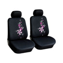 Coppia di Coprisedili Anteriori Universali in Poliestere e Spugna Spring Flowers Grigi