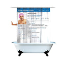 Tenda per doccia 180x180 cm con finestra trasparente Social Network