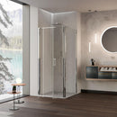 Box Doccia Angolare 2 Ante Saloon in Cristallo Trasparente 6mm H195 Bonussi Marty Varie Misure