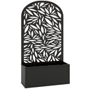 Fioriera con Traliccio ad Arco per Rampicanti 61x23x113 cm con Fori di Drenaggio in Metallo Nero      