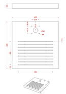 Base Quadrata 40x40x4 cm per Fontane con Ghiera Piccola in Cemento Belfer 42/BSE/8.T Tortora