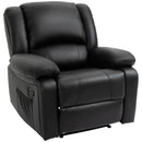 Poltrona Relax Reclinabile Manuale 100x89x100 cm in in Similpelle Nero