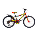 Bicicletta MTB Ragazzo 20” 18 Velocità Race Rosso o Nero/Verde o Nero/Giallo