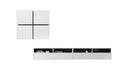 Parete Attrezzata Mobili Salotto con 4 Mobili Sospesi 2 Mobili Tv 335x41x176cm TFT  Boost Bianco