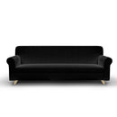 Copridivano 1, 2 E 3 Posti Elasticizzato in Tessuto Nero