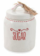 Set 3 Barattoli Sale Caffè Zucchero in Ceramica Villa d'Este Home Tivoli Heart