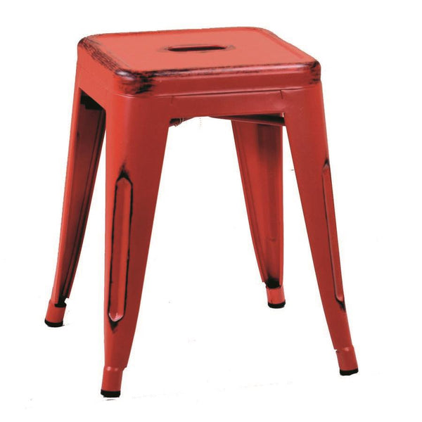 Tabouret Bristol 39x39xh45 cm en Fer Rouge sconto