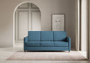 Divano 3 Posti 198x85x85 cm Karay in Tessuto Avio