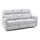 Canapé inclinable manuel 3 places en tissu Kube gris