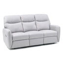 Divano 3 Posti Reclinabile Manuale in Tessuto Kube Grigio