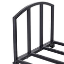 Portalegna per Camino con 4 Attrezzi 39x39x68 cm in Metallo Nero