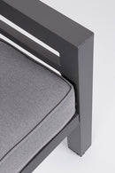 Set 2 Poltrone con Cuscini da Giardino 80x85x88 cm in Alluminio Hendrix Antracite