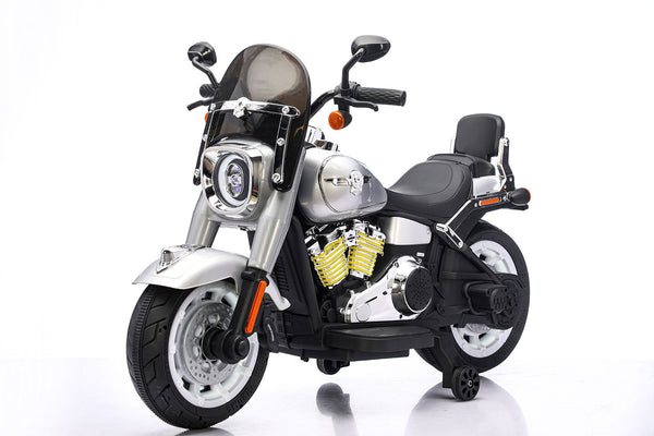 Moto Elettrica per Bambini Cruiser Acceleratore a Manubrio 12V 7Ah Argento Metallizzato acquista