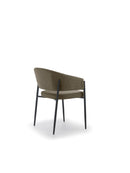 Set 2 Sedie Maya 59,5x54x78,5 cm in Tessuto Easy-Clean Marrone Chiaro       