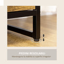 Cassettiera 6 Cassetti in Tessuto Stile Industriale 84x30x92 cm Marrone Rustico  