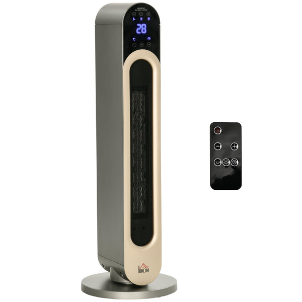 sconto Radiateur Électrique avec 3 Modes de Chauffage Réglables Ø25x73,5 cm avec Télécommande Argent