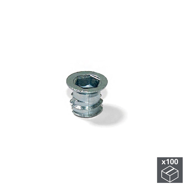 sconto Emuca Zamak Douille pour Trous Fraisés Filetage Métrique M6 100 Pièces