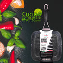 Bistecchiera Antiaderente 1 Manico 26x26 cm Olympia Hard Cook