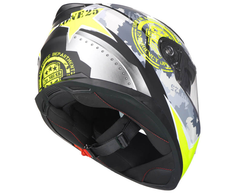 Casco Integrale per Scooter Visiera Lunga CGM Bullet 317S Giallo Fluo Opaco Varie Misure