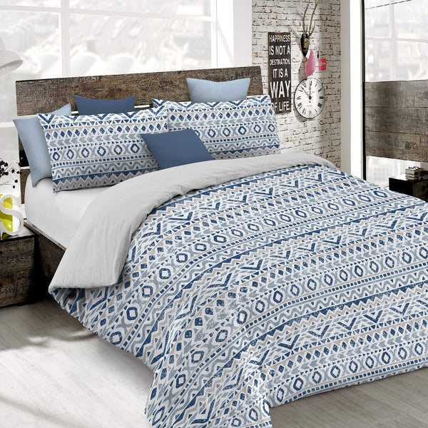 Housse de couette double face avec taies d'oreiller imprimées Hellas prezzo