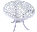 Set Tavolo e 2 Sedie da Giardino in Alluminio Volterra Bianco