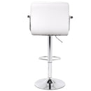 Set Sgabelli Cucina Seduta Pelle Imbottita Sgabello con Braccioli Casa Bar Bianco