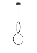 Lampada a Sospensione da Interno a LED in Metallo Nero Opaco