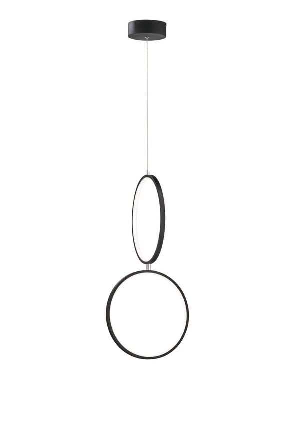 prezzo Suspension LED d'intérieur en métal noir mat