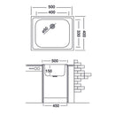 Lavello Classic 50x40 cm