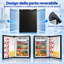 Frigorifero Piccolo 72,5 L 44,5x49x63,5 cm con Congelatore Termostato Regolabile e Porta Reversibile 43 dB Nero      