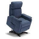 Poltrona Alzapersona Elettrica 2 motori 80x99x97 cm In Tessuto Jazz Denver Blu