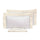 Parure de Draps et Taies d'Oreiller Bords en Satin Garrini Eveline Ivoire/Ivoire Différentes Tailles
