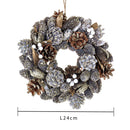 Set 2 Corone Natalizie con Dryfruits Ø24 cm Champagne