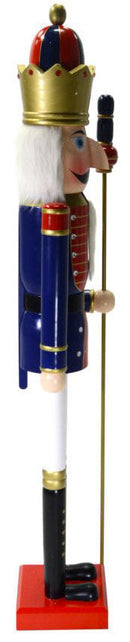 Soldatino Schiaccianoci in Legno H180 cm Decorazione Rosso e Blu