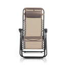 Sedia Sdraio da Giardino Gran Relax 88x65x110 cm in Textilene Beige     