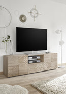 Mobile Porta TV 2 Ante 180x42x57 cm in Legno TFT Blossom Rovere Samoa