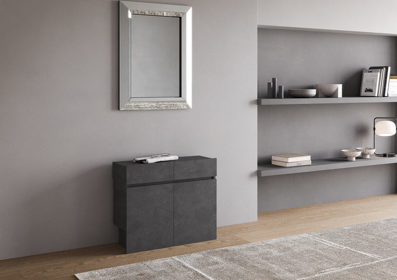 Panche Allungabili Inferiore e Superiore 72-300x26x60 cm Evolve Antracite Spatolato  