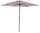 Parasol de jardin Ø3 m mât en fer Ø38 mm toile de jardin en polyester gris tourterelle