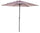 Parasol de jardin Ø3 m mât en fer Ø38 mm toile de jardin en polyester gris tourterelle