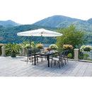 Ombrellone Palo Laterale da Giardino in Alluminio 3x2m con Manovella Vorghini Crank Antracite e Ecr