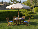 Ombrellone da Giardino Ø3 m Palo Ø48 mm in Legno Bauer Island Ecrù