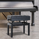 Panca Sgabello per Pianoforte con vano portaoggetti altezza regolabile 54.5x33x48-58 cm Nero 