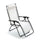 Chaise longue pliante inclinable Zero Gravity en acier et textilène Taddei Gran Relax Blanc
