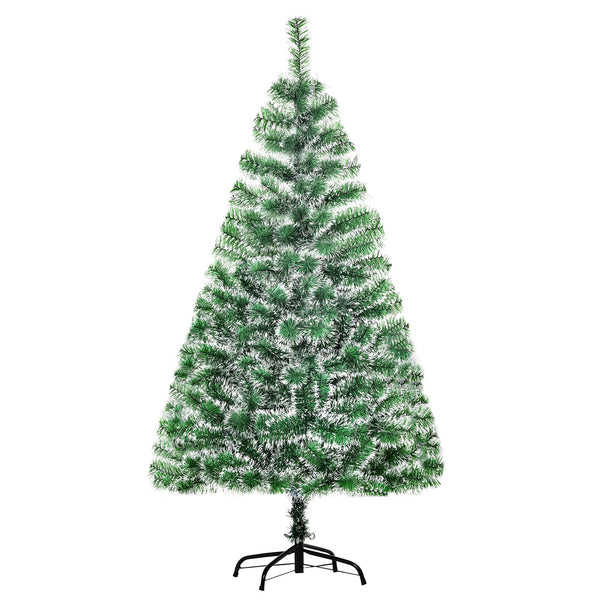 online Albero di Natale Artificiale Innevato 150 cm 416 Rami Verde e Bianco