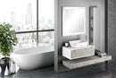 Mobile Bagno Sospeso 60 cm in Legno TFT Belsk Bianco e Cemento