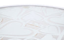 Tavolinetti Bianco Harts Coppia Ø43x60-38x55 cm in Ferro e Vetro Bianco