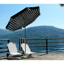 Ombrellone da Giardino Ø2 m Palo Ø33 mm in Acciaio Maffei Venezia Duplex Verde/Bianco e Verde