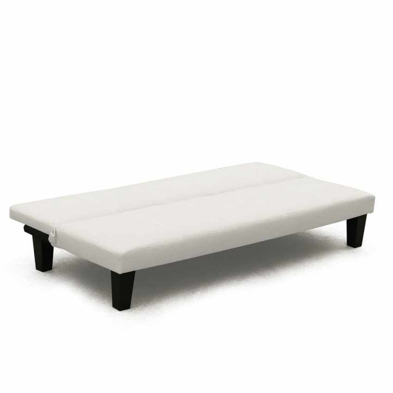 Divano Letto 175x80x69 cm in Similpelle Bianco